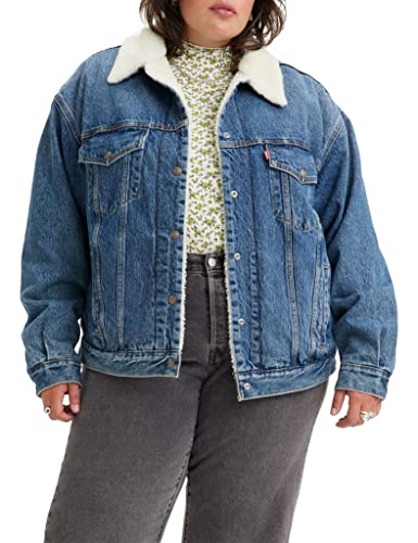 Photo de Levi's Plus Size 90s Sherpa Trucker Veste Femme, After School Sitcom Plus, 3XL