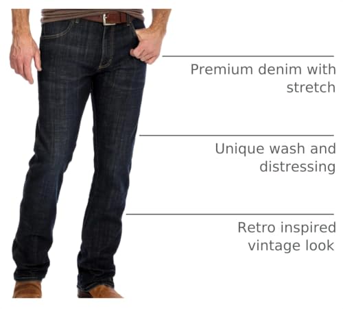 Wrangler Retro Slim Fit Boot Cut Jean, Dax, 35W x 32L by Wrangler - Used condition - Image 4