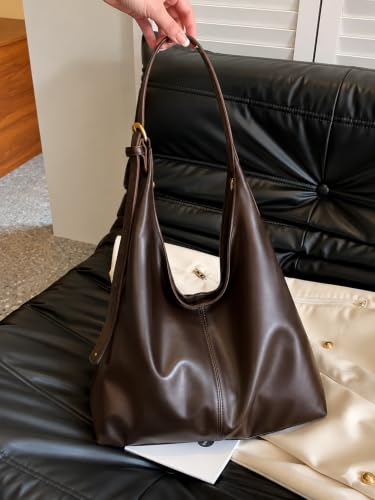 Image of Women's Large PU Leather Hobo Shoulder Bag
