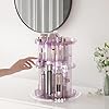 Rotating Makeup Organizer for Vanity, DIY Adjustable Tray Spinning Skincare Organizers Countertop, Cosmetic Display Case with Perfume Tray Brush Holder, Bathroom Desk Corner Storage Carousel Rack #3