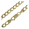 Mens 9ct Gold 4mm Flat Bevelled Curb Chain Necklace 22 Inch Long #1