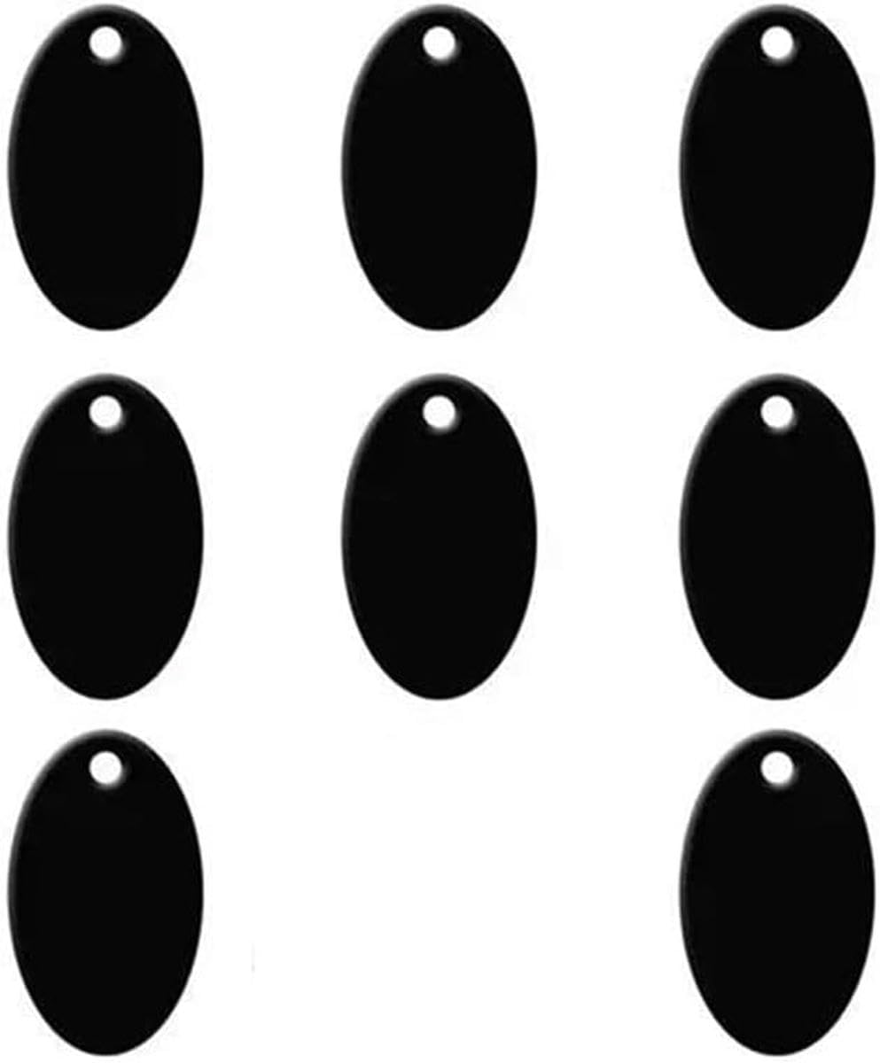 Lot de 100 médailles d'identification ovales personnalisées pour chien, étiquette vierge pour animal de compagnie, logo gravé personnalisé, étiquette d'identification en aluminium, nom de l'animal de