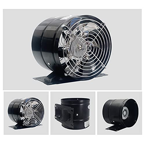 Ventilador de extracción vertical móvil de 8 pulgadas con base y cubierta de red, sin instalación miniatura 3