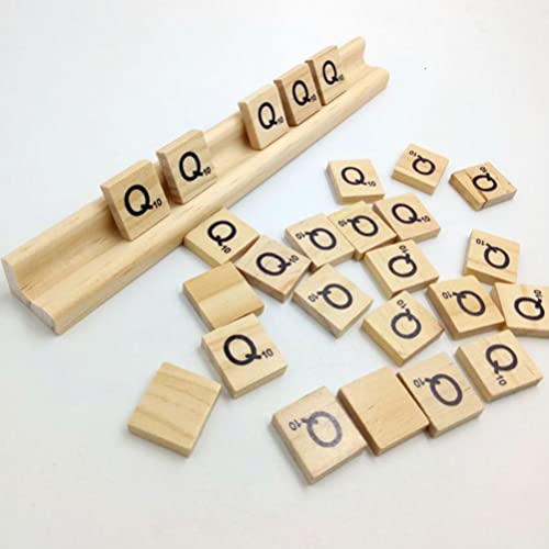 Toyvian 6pcs Wooden Domino Trays Natural Domino Tray Holders Domino Organizer Desktop Domino Stand Rummy Rack Domino Tiles Holders for Mexican Train Game - Image 4