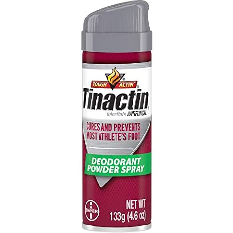 Tinactin Athlete's Foot Antifungal Deodorant Powder Spray, 4.6 oz Can (Pack of 2) Cover
