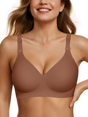 Image of OEAK Womens Comfortable Jelly Bra No Underwire Full Support Tshirt Bras