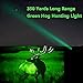 BESTSUN Green Light 350 Yards Predator Light Zoomable Tactical Hunting Green Led Flashlight Coyote Varmint Hunt Torch with Pressure Switch, Rail & Scope Mounts, Batteries and Charger