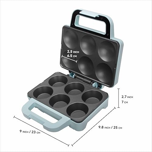 image for SugarWhisk 6-Count Cupcake Maker Machine, Bakes 6 X 2.5 Inch Cupcakes,