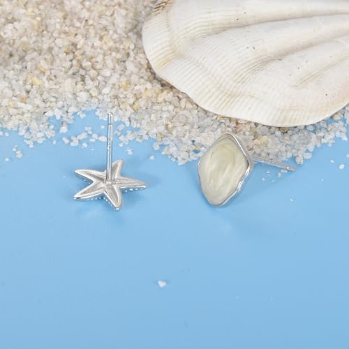Étoile de mer boucles d'oreilles argent pour vos looks d'été - 6