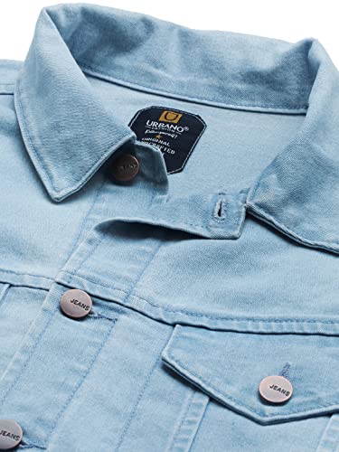 Image of Urbano Fashion Men's Regular Fit Washed Full Sleeve Denim Jacket
