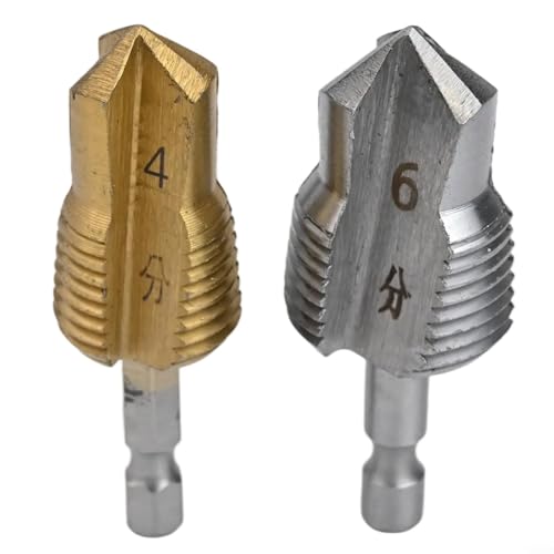 Punta da trapano filettata a tre lame per maschiatura rapida ed espansione del foro in applicazioni idrauliche PPR (A)