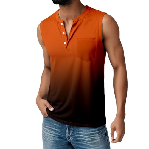 Débardeur homme orange dégradé idéal pour vos sorties plage et activités estivales décontractées