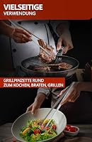 4smile Kochpinzette rund, 1 Stück - Hochwertige Kochpinzette Edelstahl, Grillpinzette 30 cm - Pinzette für Küche zum Kochen und Braten, praktische Küchenpinzette – Ansicht 3