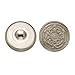 C&C Metal Products 5071 Japanese Flower Metal Button, Size 30 Ligne, Nickel, 36-Pack