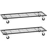 Livzing 29-Inches Metal Plant Stand with Wheels-Flower Pot Stand-Indoor/Outdoor Gamla Holder for ...