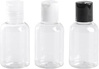 Hemoton Cream Lotion Container 12Pcs 50ML Portable Travel Empty Bottles Clear Water Hand Soap Shampoo Bottles Cosmetic Lotion Shower Bottles With Press Cap for Skin Cleanser Liquid Travel