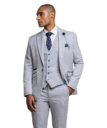 Costume mariage bleu ciel en tweed pour homme pour célébrer les grandes occasions avec élégance