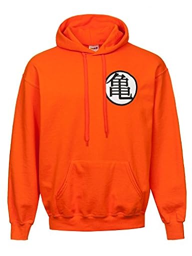Dragon Ball Z Symbols Sudadera con Capucha Naranja M, 80% algodón, 20% poliéster, Corte Normal | Ya disponible en tu tienda friki favorita! En mundofriki.es!