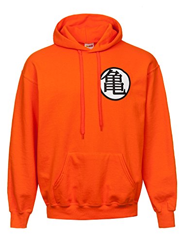 Dragon Ball Z Symbols Sudadera con Capucha Naranja M, 80%