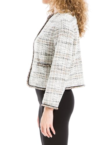 Max Studio Women's Long Sleeve Tweed Short Jacket3