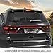 Hoolcar Tail Light Lamp Cover Guard Taillight Trim Bezel Frame Decor Exterior Accessories Compatible with Dodge Durango 2014-2023, Smoked Black