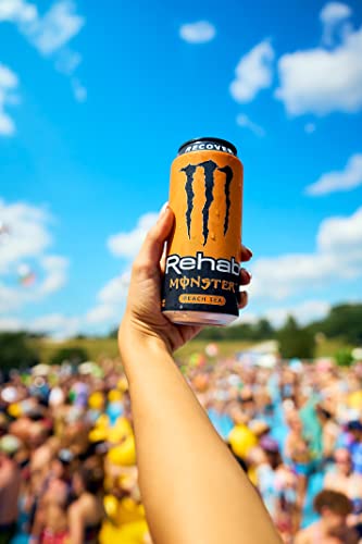 Monster Rehab Peach Tea + Energy, Energy Drink, 15.5 Ounce