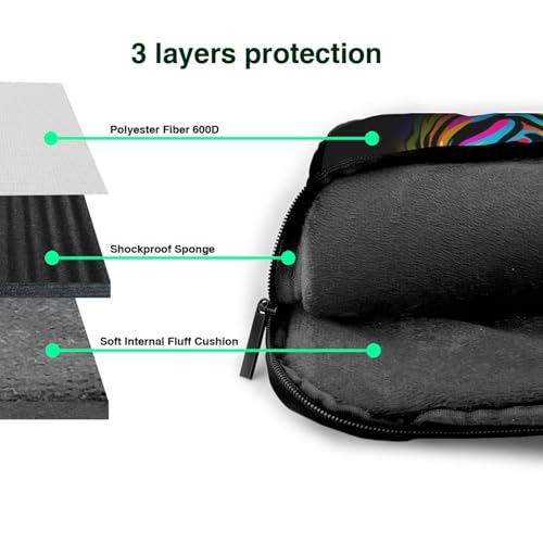 Bolsa para laptop 13 pulgadas con estampado de cebra impermeable miniatura 5