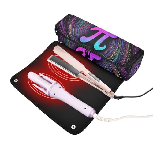 Organizador de Herramientas para Cabello 2 en 1 con Base Resistente al Calor, Impermeable, para Plancha y Rizadora Portátil miniatura 2