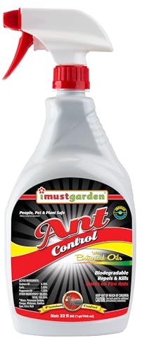 I Must Garden Ant Control - Kills & Repels - Pet & People Safe - Fast-Acting Natural Ant Repellent...
