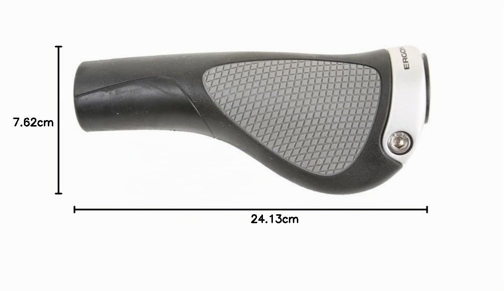 Ergon - GP1 Lock-on Fahrradgriffe | Regular Compatible | für Touring- and MTB Fahrräder | Shwarz