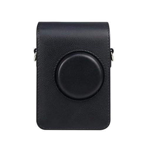 KOOLRIVER�EFor instax mini Evo �P�[�X �J�o�[ �V�����_�[�X�g���b�v�t�� PU���U�[ ���f�B�[�X ���|�� �J�����o�b�O For �C���X�^�b�N�X �~�j �G�{(�u���b�N)