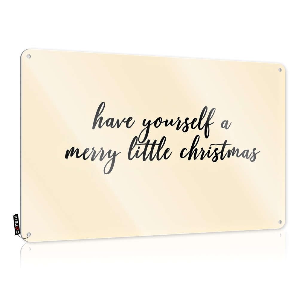 Vintage Signs Metal Have Yourself A Merry Little Christmas Tin Sign Signs For Room Gaming Metal Tin Decor(30X40CM)