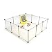 Tespo 12-Cube Modular DIY Storage Cube Organizer 4 tier Shelving Bookcase Cabinet Closet Black (12-Cube Black)