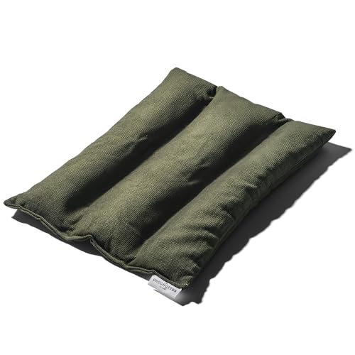 Coussin Emplâtre Chauffant La Lombaire en graines de lin - Bouillotte velours pour micro-ondes - Compresse chaud/froid - Soulage douleurs, lumbago, dos,...