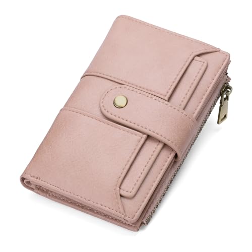 Image of SENDEFN Small Wallets for Women Leather Bifold Compact RFID Blocking with ID Window