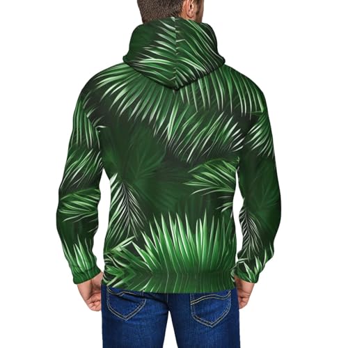Sweat zippé homme à capuche et imprimé palmier vert - 7