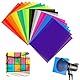 20 Stück Folie Hitzebeständig für Lampen, Farbfilter Folie, Farbfolien für Scheinwerfer, Farbkorrektur-Gel-Lichtfilter, Farbfolien Gel Filter Film, für Lampe Scheinwerfer Foto Studio LED(10 Farben,A4)
