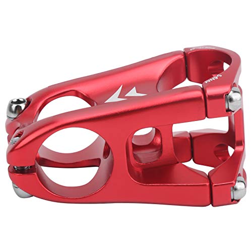 ANKROYU 自転車ハンドルステムアルミニウムアロイホローマウンテンバイクハンドルバーステムMTBロードバイク用サイクリングハンドルバーの直径31.8mmの長さ50mm高さ40mm用の軽量耐久性CNC機械加工40mm (赤)
