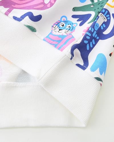 Image of AIWUHE Toddler Cotton Sweatshirt Boys Girls Pullover Long Sleeve Tops 2-6Y