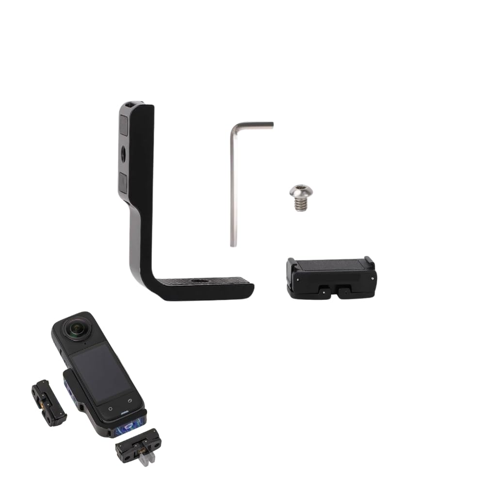 GetZgetĀ® Universal Vertical & Horizontal Mount for Insta360 X3/ X4/ X5, X4 Air ā Dual-Angle L- Shape Tripod Mount with Magnetic Adapter Bracket ā 1/4" Screw Compatible, Aluminum Alloy
