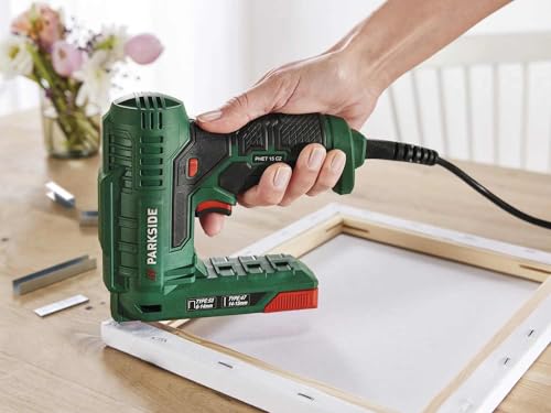 PARKSIDE® Hobby Elektrotacker PHET 15, 70 W - Automatischer Hobby-Elektrotacker - Stapler - Modern - Grün