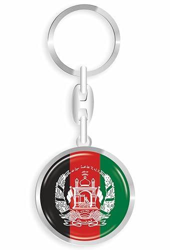 daged Porte-clés Afghanistan en métal - Effet 3D + autocollant - RD, multicolore, 33mm