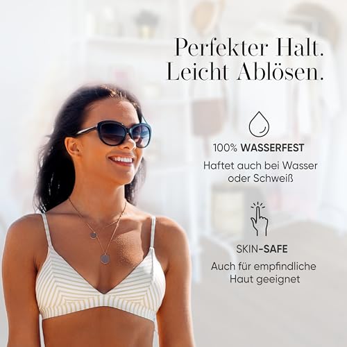 Lillypads® Premium Nippelpads – DAS ORIGINAL – Selbstklebende Nipple Cover für Frauen – Wiederverwendbare Nipple Pads – 8cm – Klebe BH – Für Tiefen Rückenausschnitt – Nude