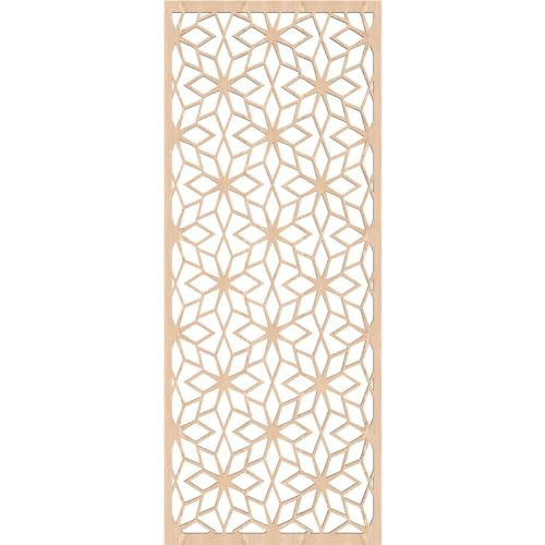 Image of Lake Decorative Pierced Fretwork Wood Wall Panels, 19 3 /8 inchW x 49 3 /8 inchH x 3 /8 inchT, Red Oak