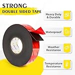 EMITEVER Heavy Duty Double Sided Tape 2 Rolls, 1 Inch x 16.4FT Acrylic Foam Mounting Tape, Two Sided Adhesive Tape, Waterproof & Strong Double Stick Tape for Walls, Automotive, Home Office Decor - Image 4