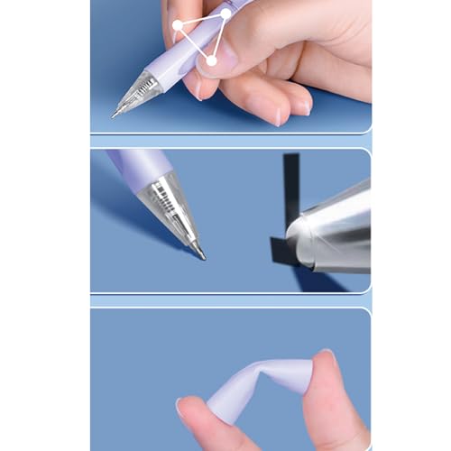 MOZXIRZ Bolígrafos de Gel Borrables 5 pcs Negro 0.5mm miniatura 5