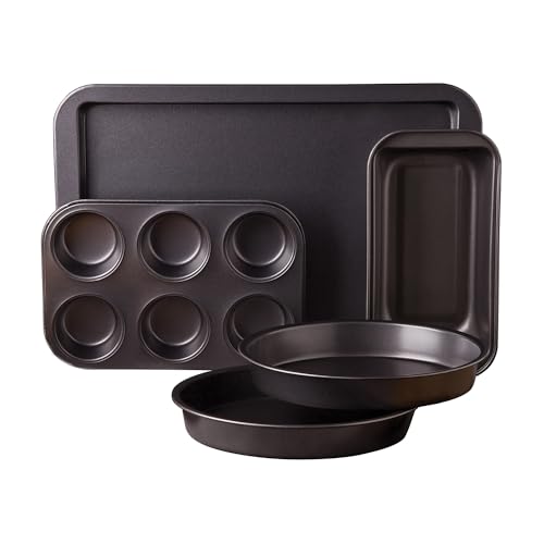 Sunbeam Love-to-Bake Carbon Steel 5 Piece Bakeware Set, Gray (127724.05)