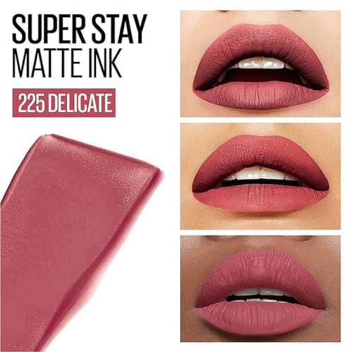 Image of Maybelline New York Super Stay Matte Ink Liquid Lipstick, 225 Delicate (Pack of 2)