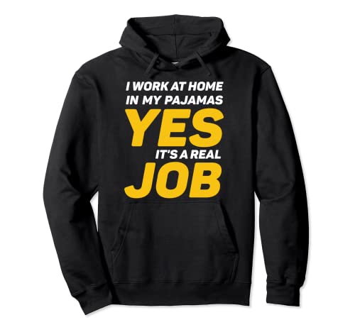 Cadeau « Je travaille à la maison en pyjama » Oui, c'est une vraie citation Sweat à Capuche