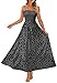 OFEEFAN Long Maxi Dress Spaghetti Strap Spring Sundresses for Women 2026 Fashion Summer Cruise Clothes Polka Dot S